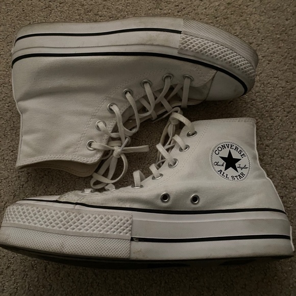 white platform converse 

size 7.5 in women’s - Picture 5 of 6